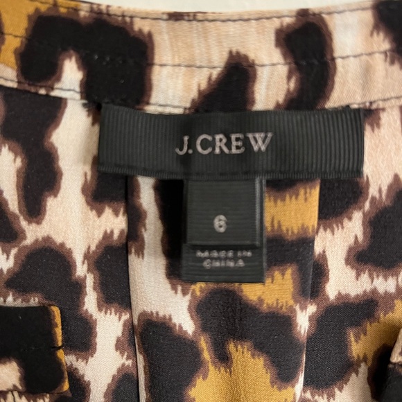 J Crew Silk Leopard Print Top - Picture 6 of 7
